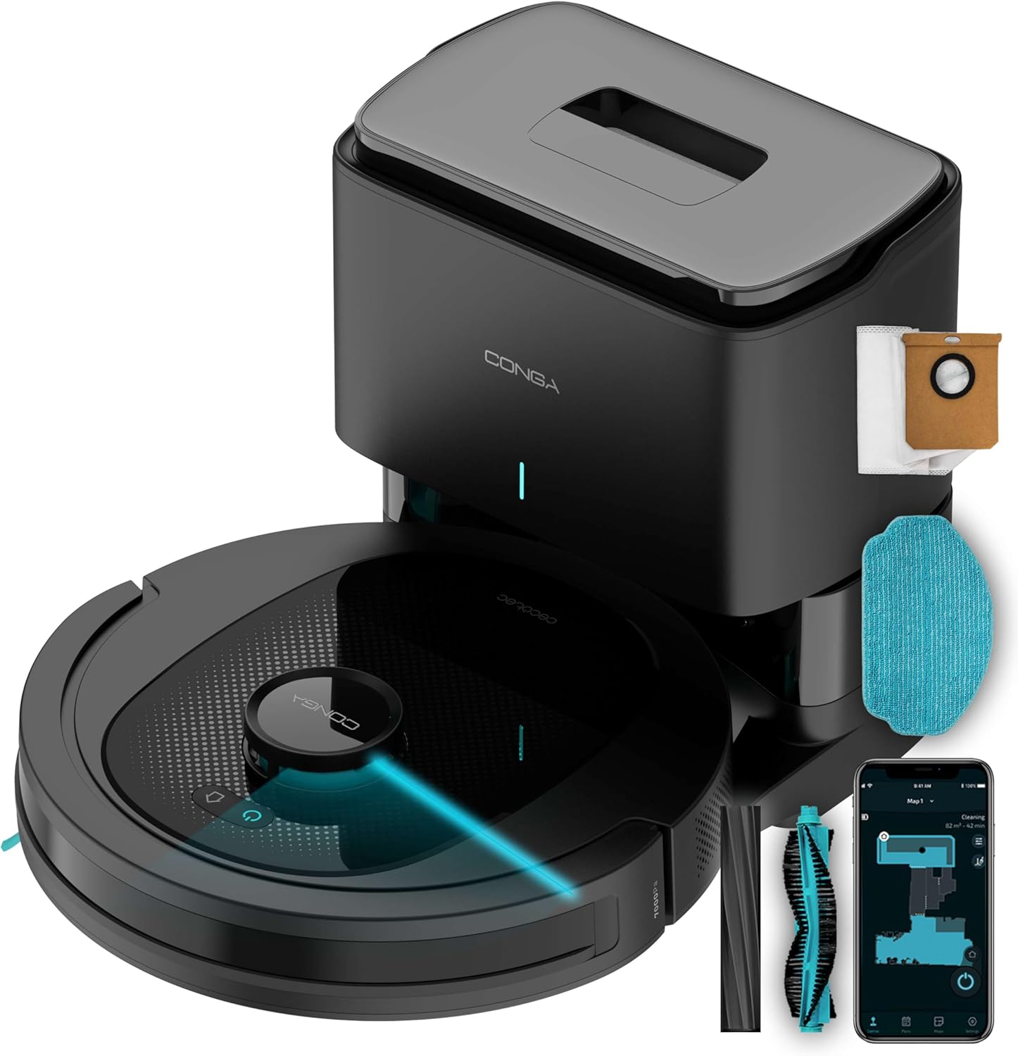 Autosvuotante | Spazzola in silicone | Mop