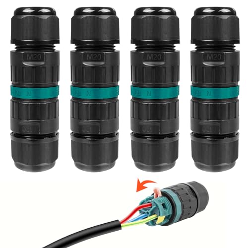 Fousenuk 4 Pezzi Connettori Elettrici Impermeabili
