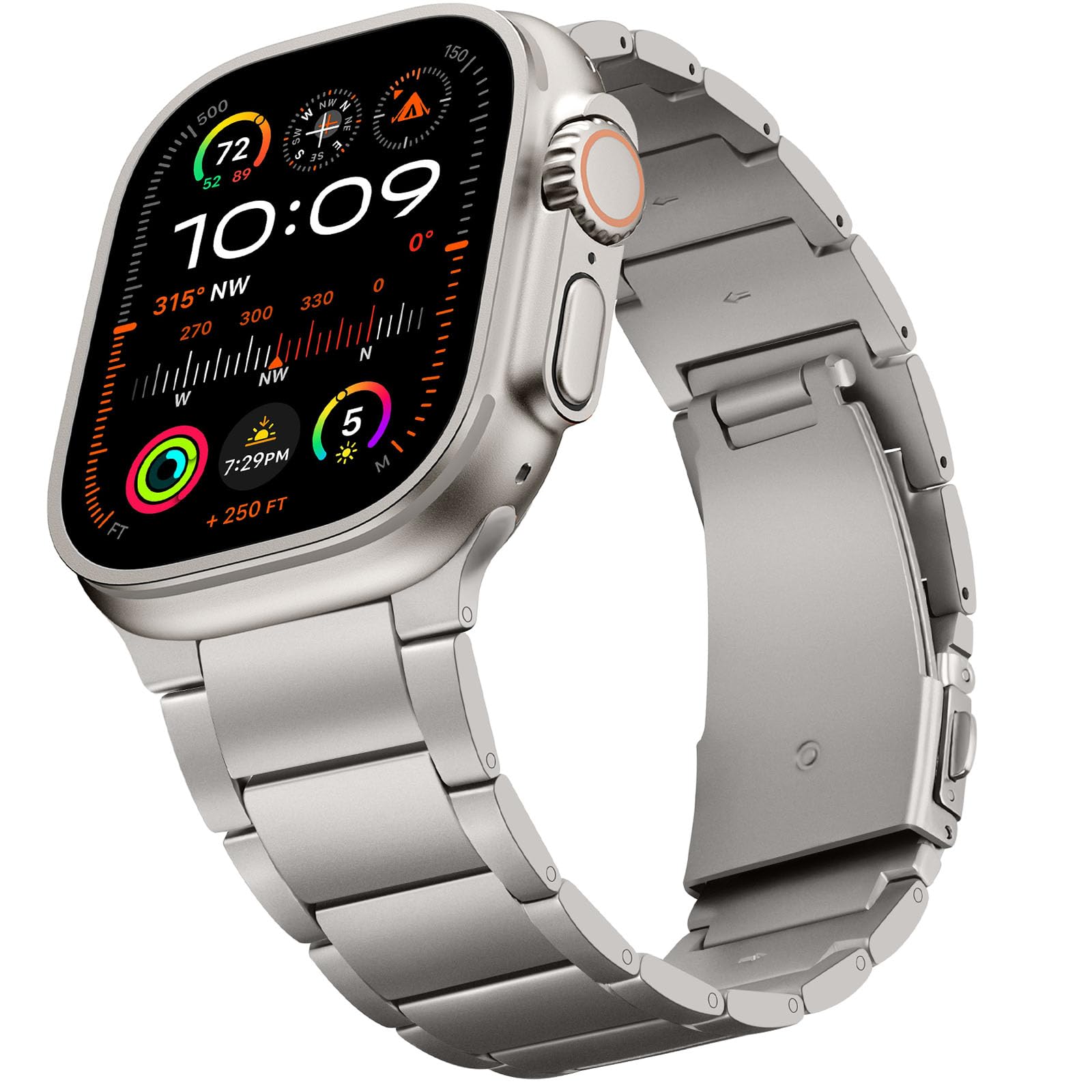 HITZEE Cinturino Titanio Compatibile Apple Watch 49/46mm