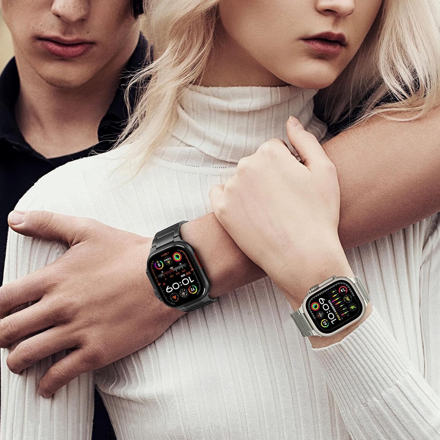 HITZEE Cinturino Titanio Compatibile Apple Watch 49/46mm - immagine 5