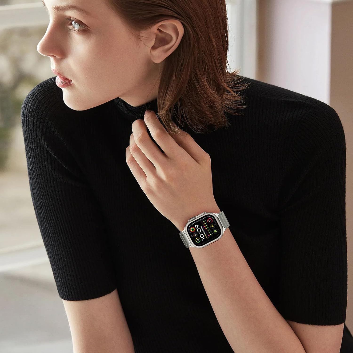 HITZEE Cinturino Titanio Compatibile Apple Watch 49/46mm - immagine 6