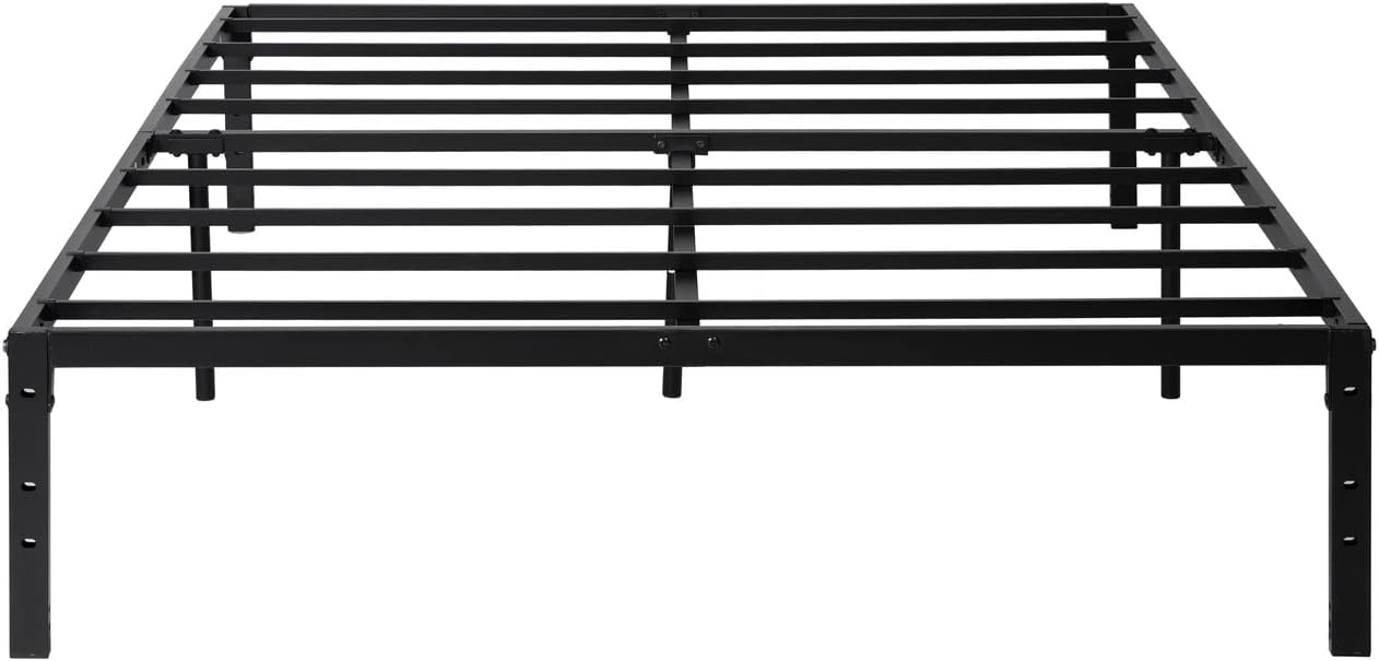 FurnitureR Double Metal Platform Bed Frame 194x140 cm