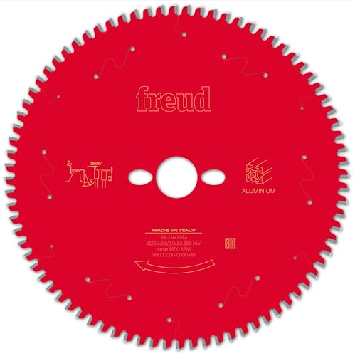 Freud lama circolare per troncatrice per il taglio di alluminio D=250mm x d=30mm x 2,8/2mm x T80 - FR23A001M