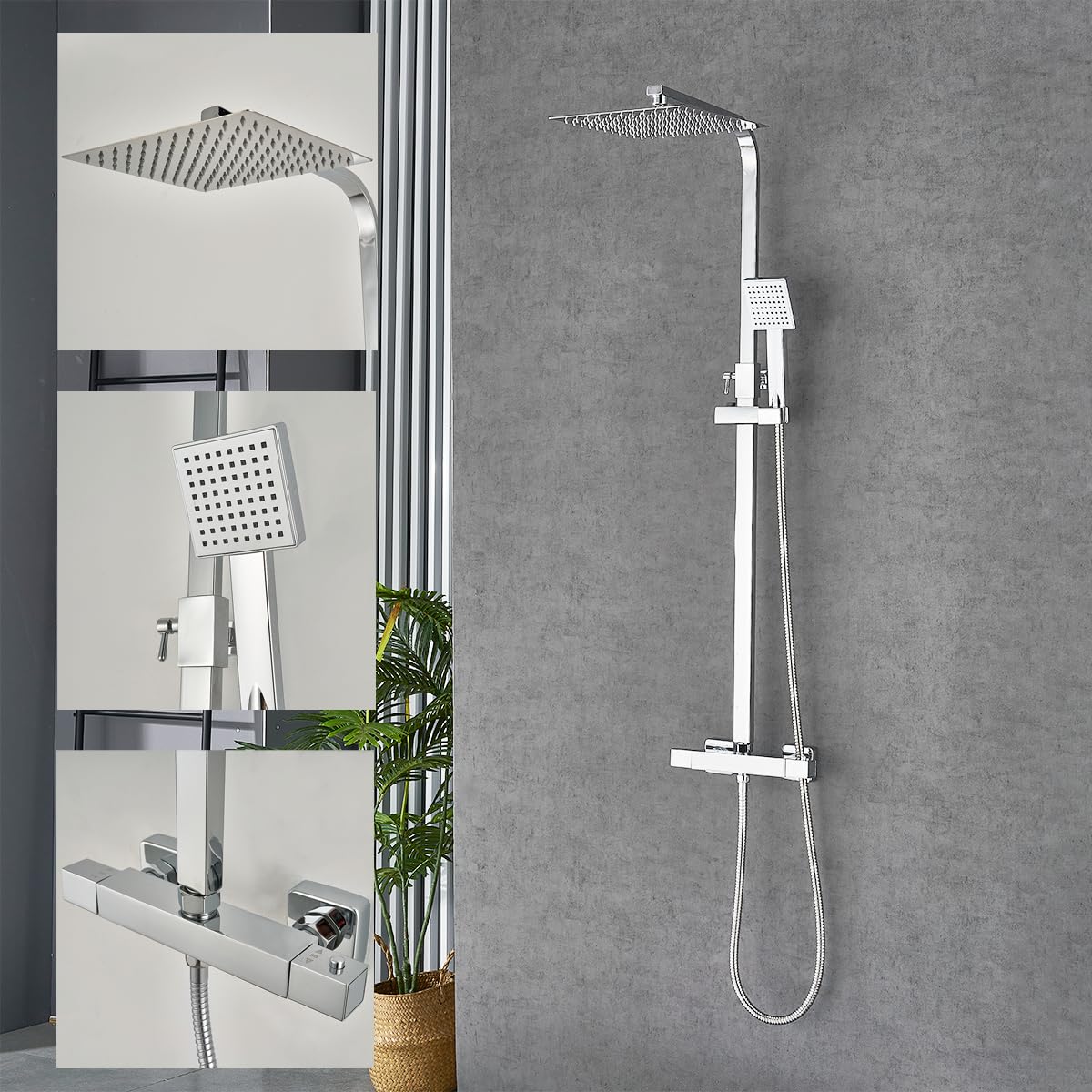 Plumbsys Colonna Doccia Termostatica Cromo