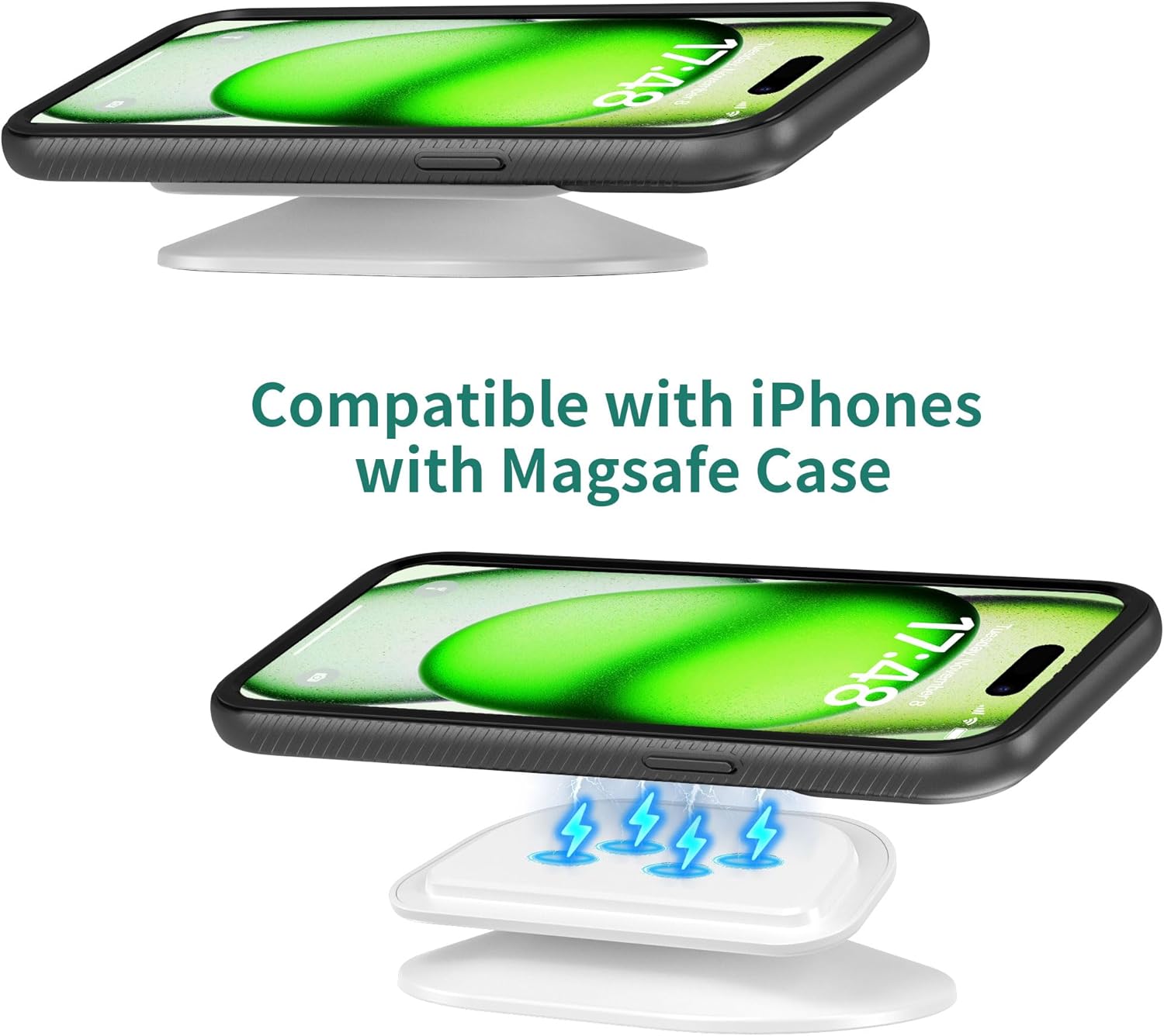 Plusacc - Supporto Regolabile per Echo Show 5 (3a Gen), Bianco - immagine 2