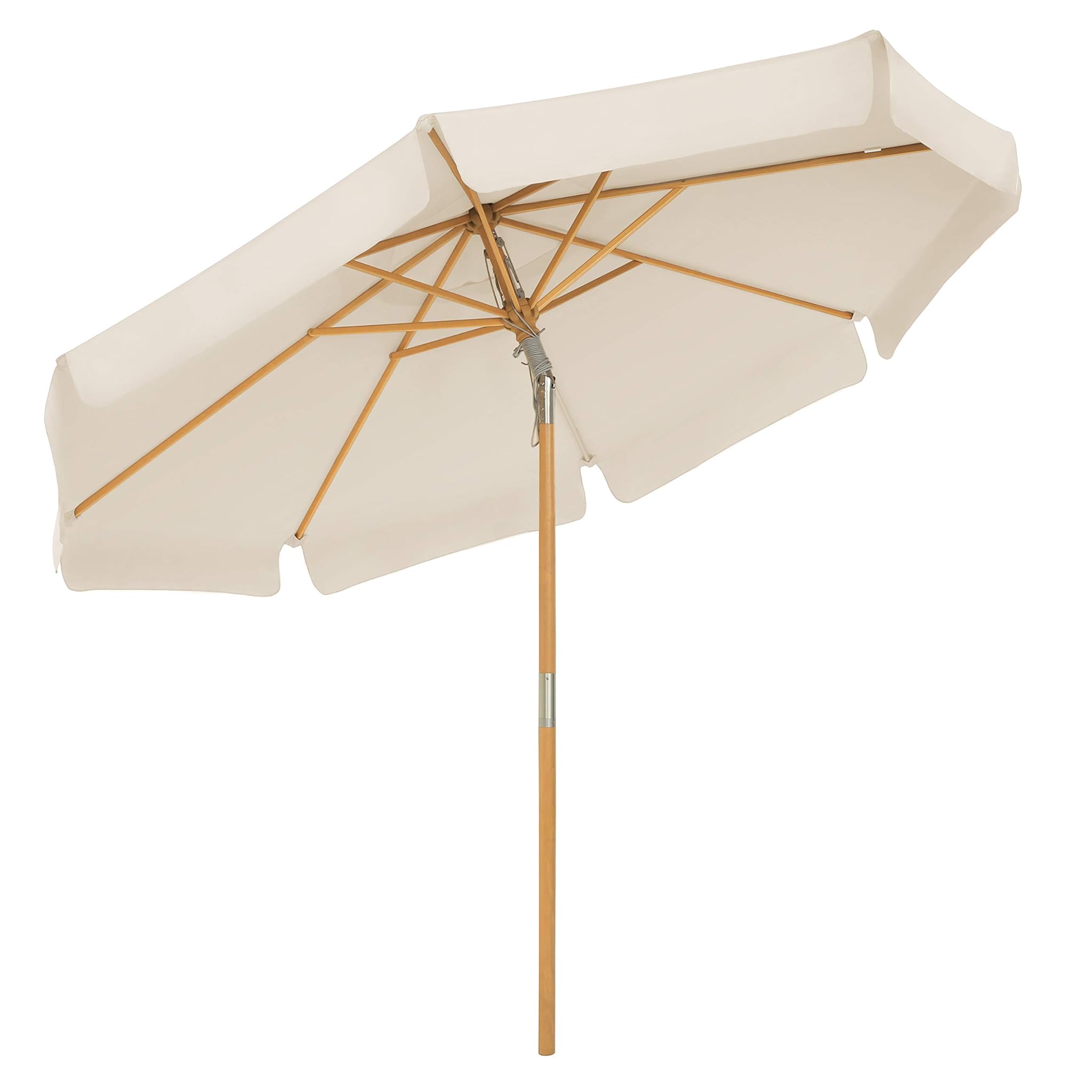 Songmics Ombrellone da Giardino 2,7 m, Beige GPU270M01