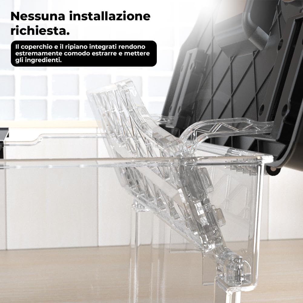 Contenitore Sous Vide con Coperchio e Rastrelliera 11L - immagine 3