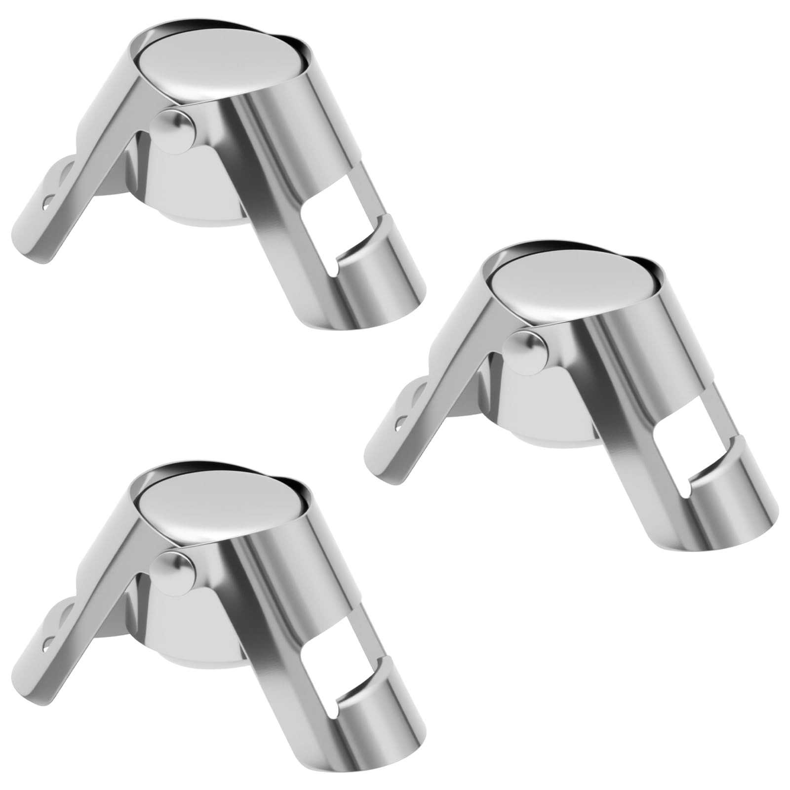 3PCS Tappi Champagne Acciaio Inox, Tappo Spumante, Tappo Bottiglia Vino Spumante Ermetico Riutilizzabile Universale per Champagne Vino Frizzante – Accessori Bar & Cucina Regalo
