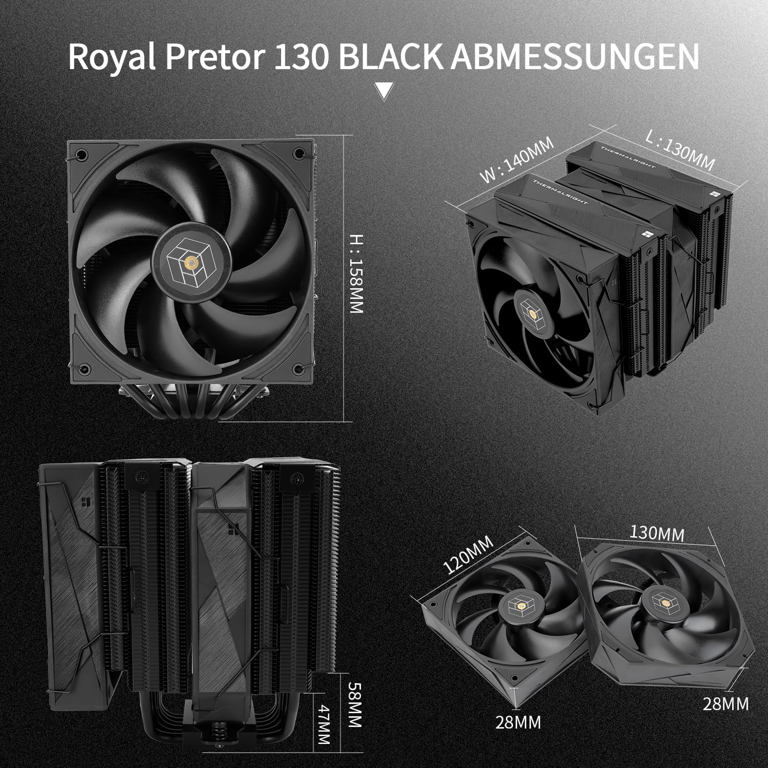 Thermalright Royal Pretor 130 Black - Raffreddatore CPU - immagine 6