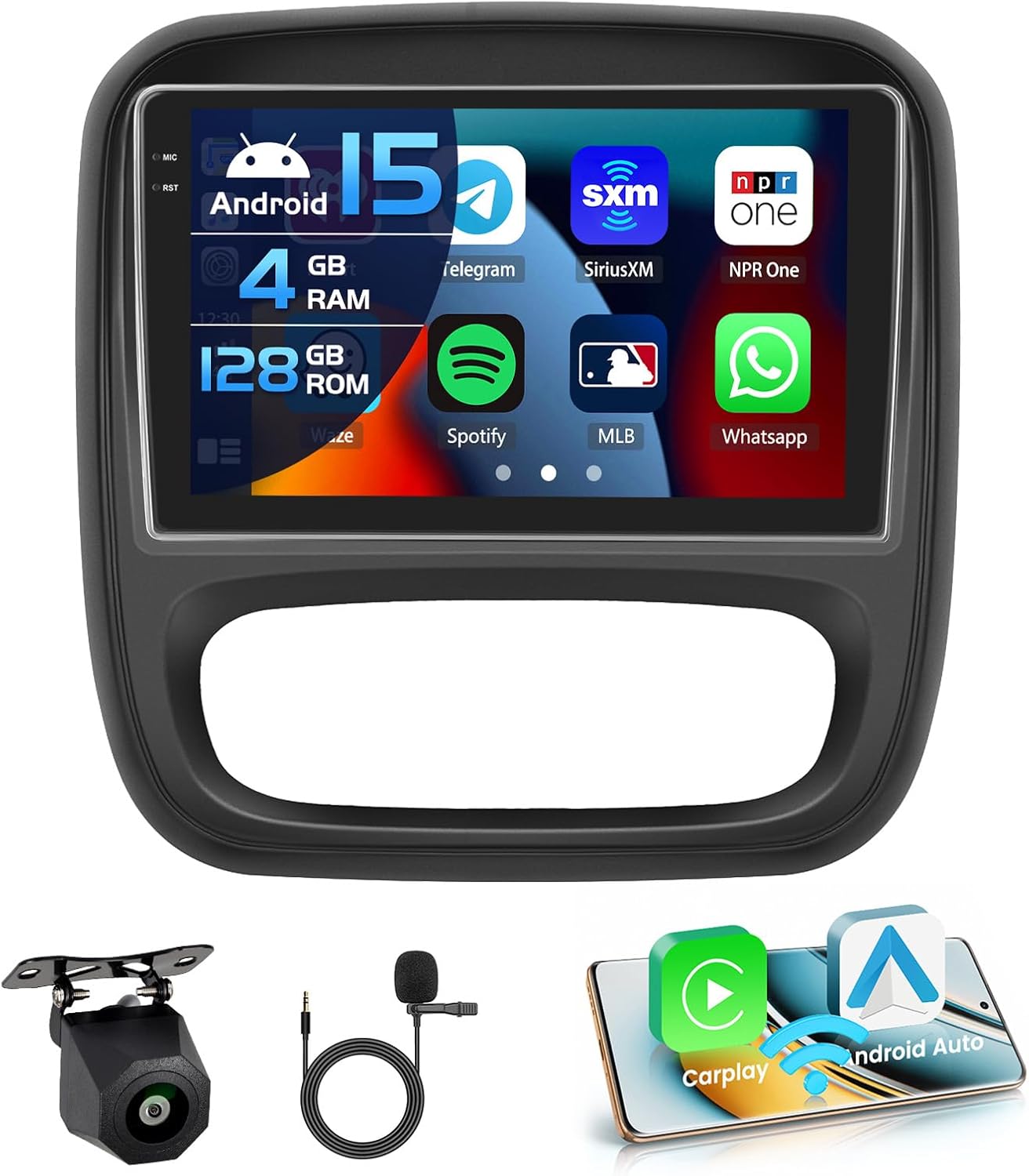 Autoradio Android 15 per Renault Trafic 3 9" In-Cell - immagine 1