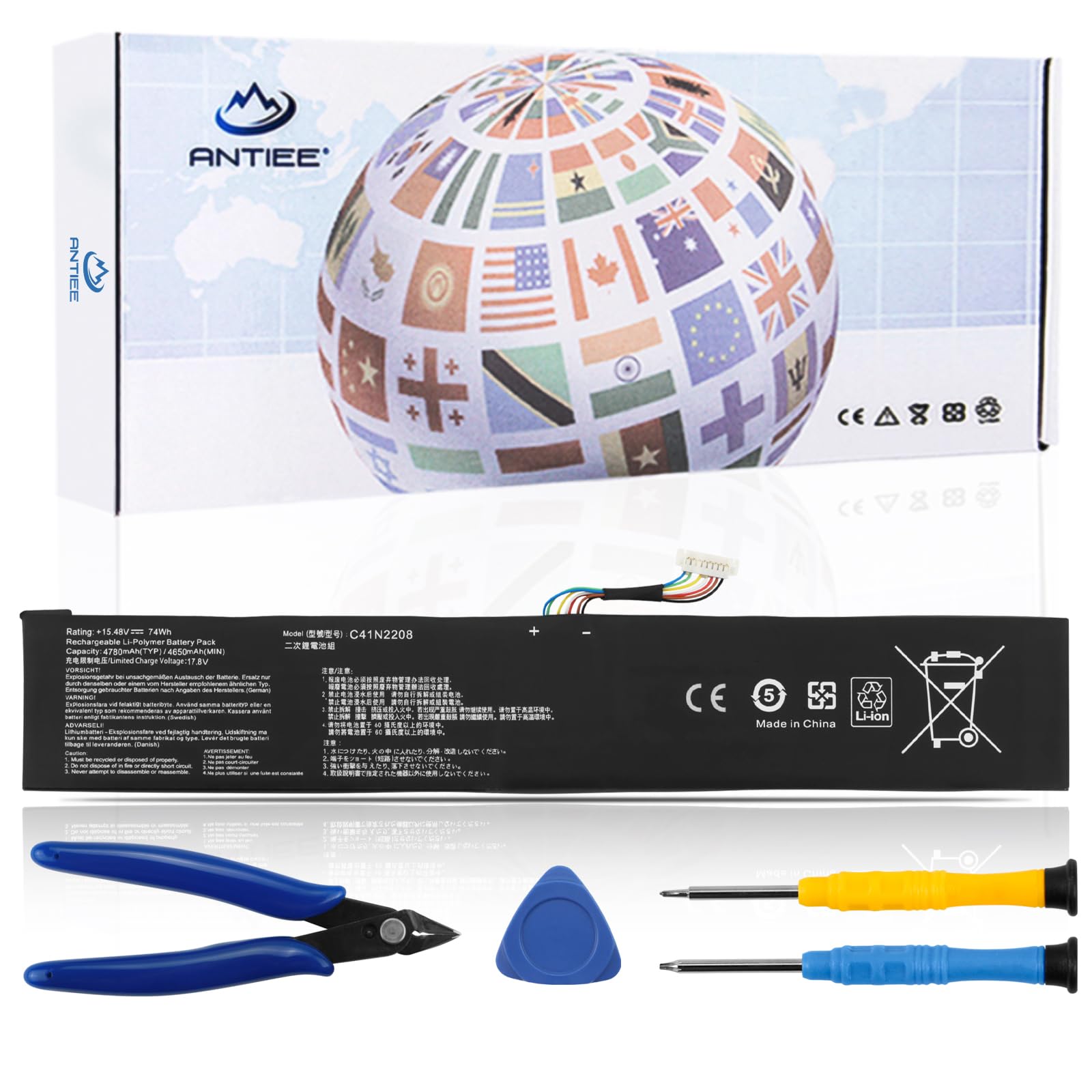 Antiee C41N2208 Batteria Laptop per ASUS ROG Ally (2023)