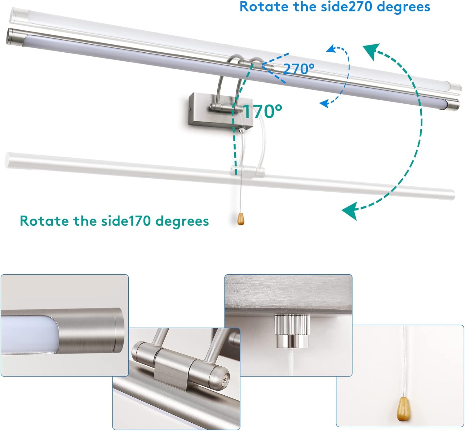 Tyhogar Lampada da Specchio Bagno 90cm 16W - immagine 5