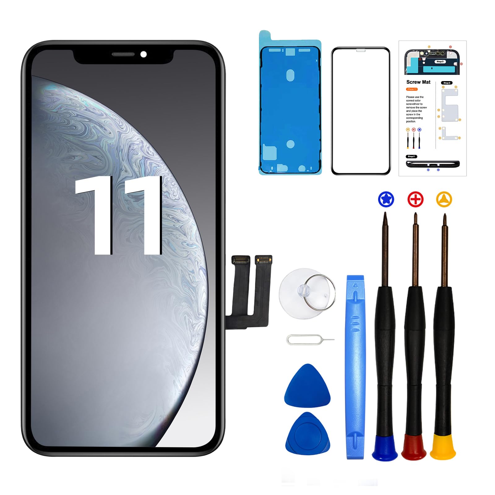 DTD Schermo Display LCD per iPhone 11, 6.1 Pollici