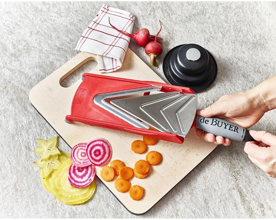 DE BUYER MANDOLINO Kobra ASSE Rosso, 36.5 x 12.2 x 8 cm - immagine 2