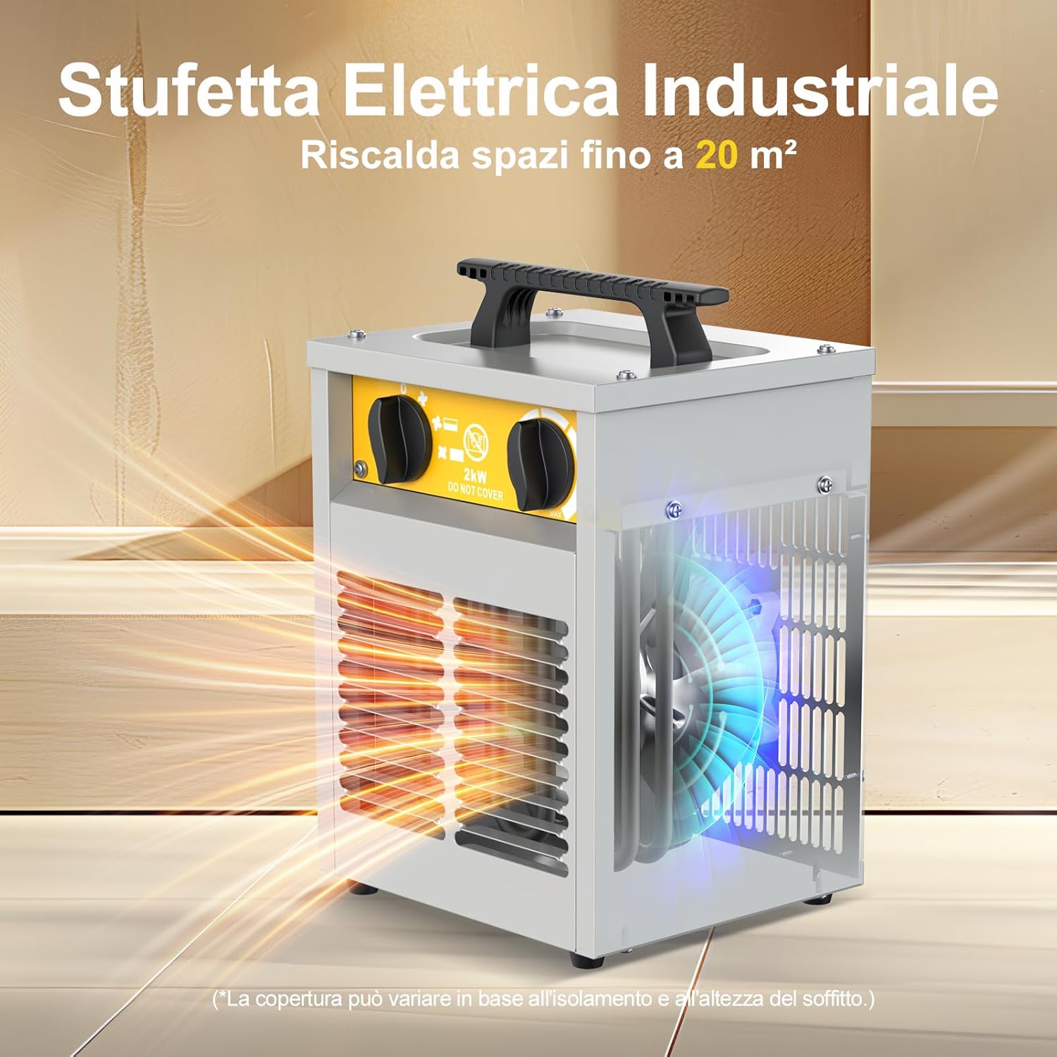 Dahtec Termoventilatore 2000W - Radiatore Elettrico - immagine 2