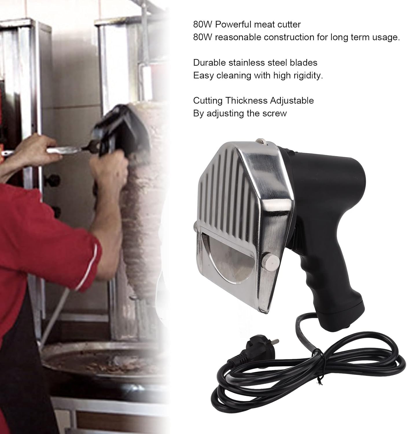 Topyond Coltello Elettrico Kebab Shawarma 80W - immagine 7