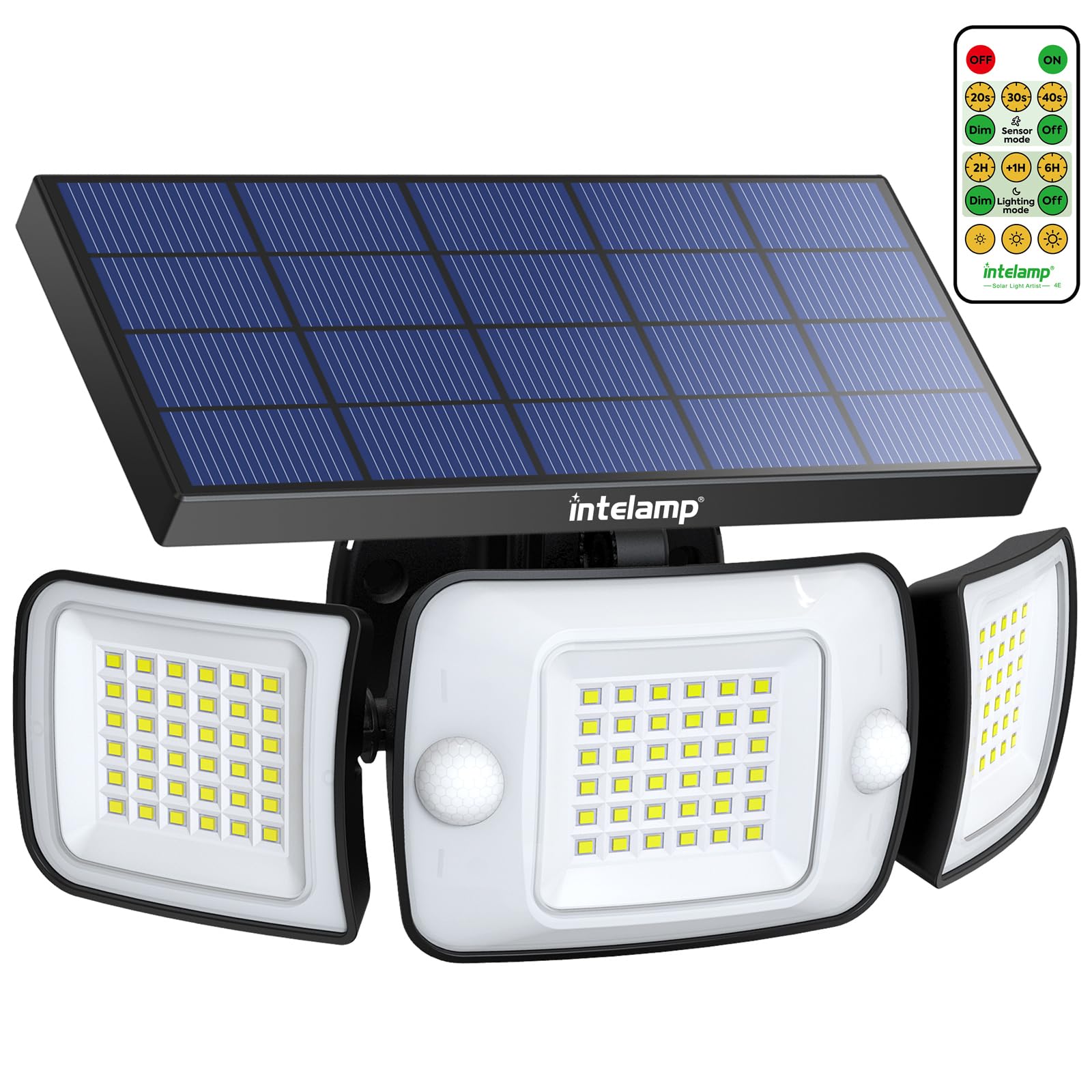 Intelamp Luce Solare LED Esterno 108LED con Sensore