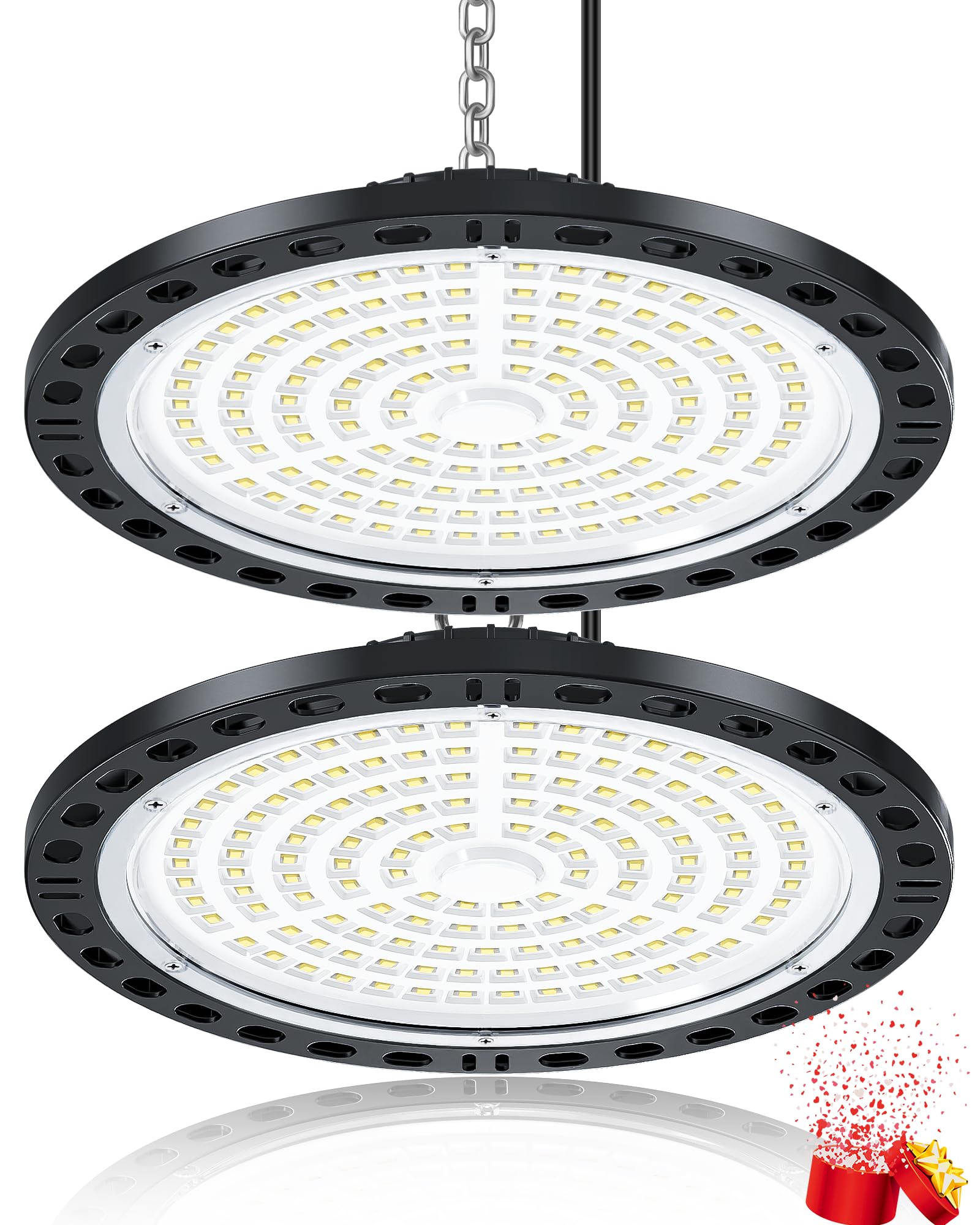 Yiqibro Faro LED 100W 2 Pezzi UFO Industriale