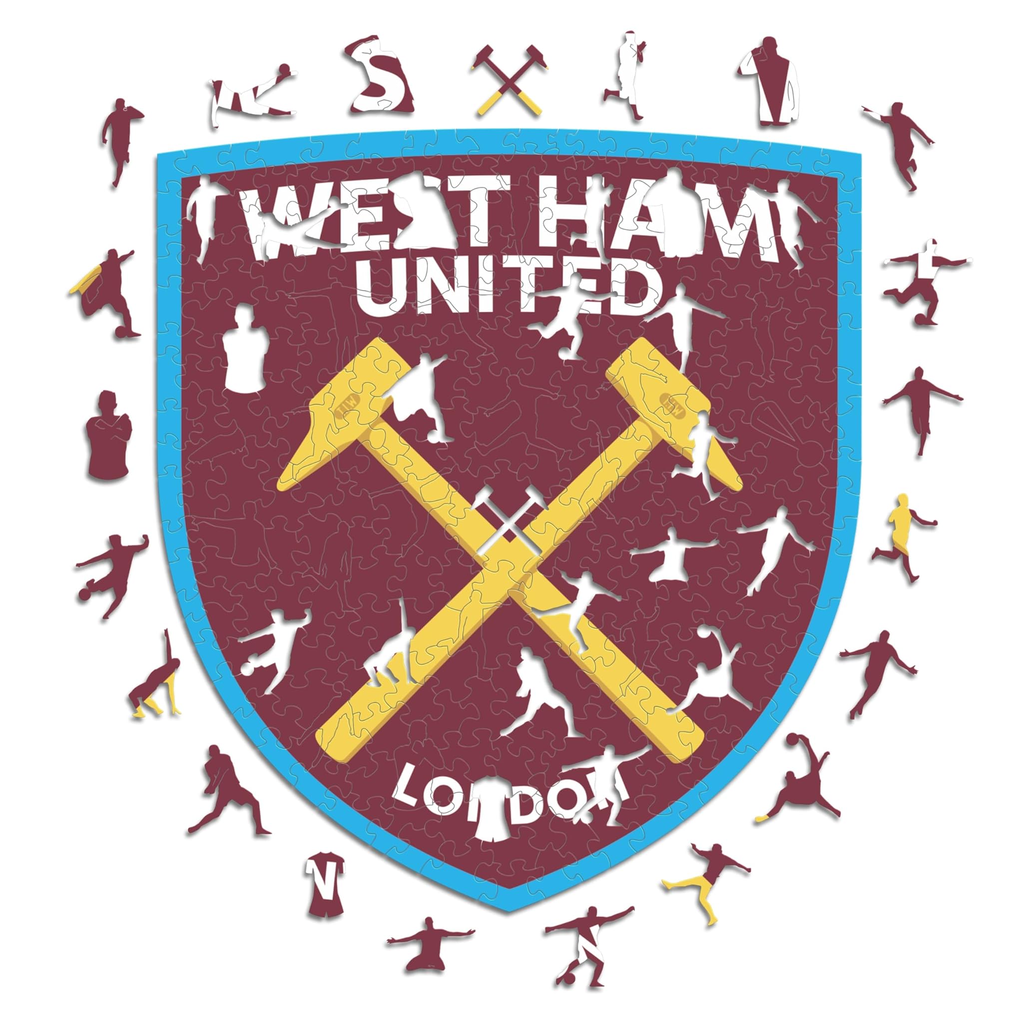 Iconic Puzzles West Ham Logo - Puzzle di Legno 500 Pezzi