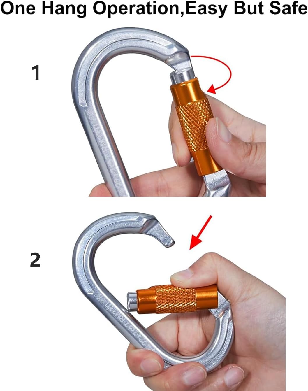 Moschettone da Arrampicata con Cancello a Vite - immagine 4