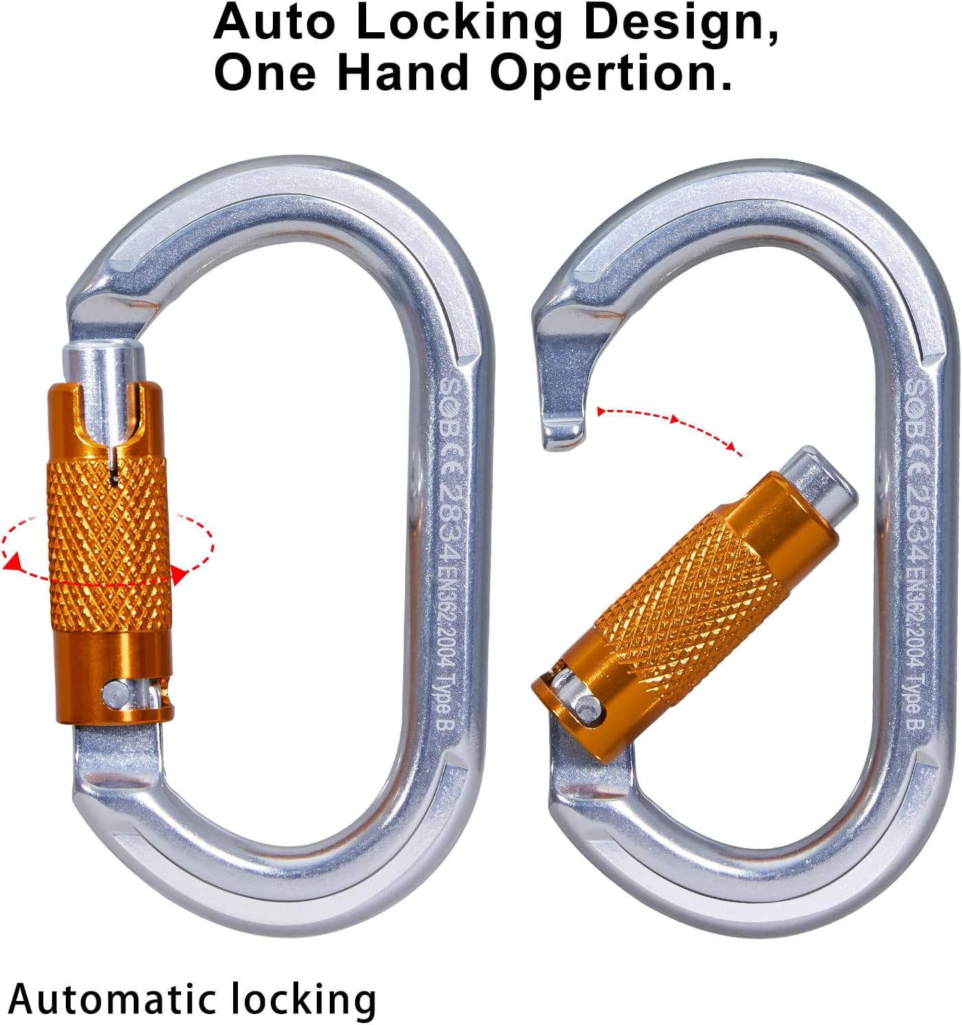 Moschettone da Arrampicata con Cancello a Vite - immagine 5