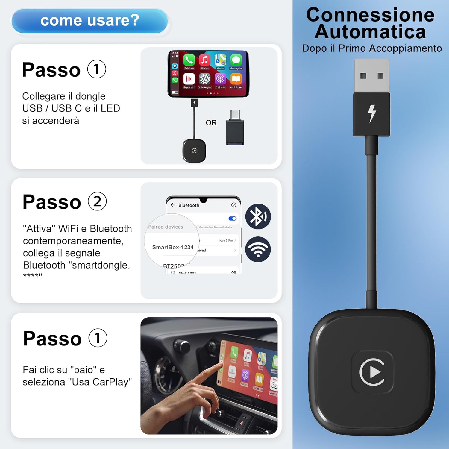 Adattatore CarPlay Wireless per Auto OEM - immagine 4
