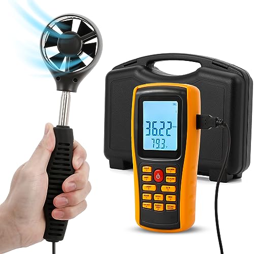 Bonvoisin Anemometro Portatile CFM/CMM con Display LCD