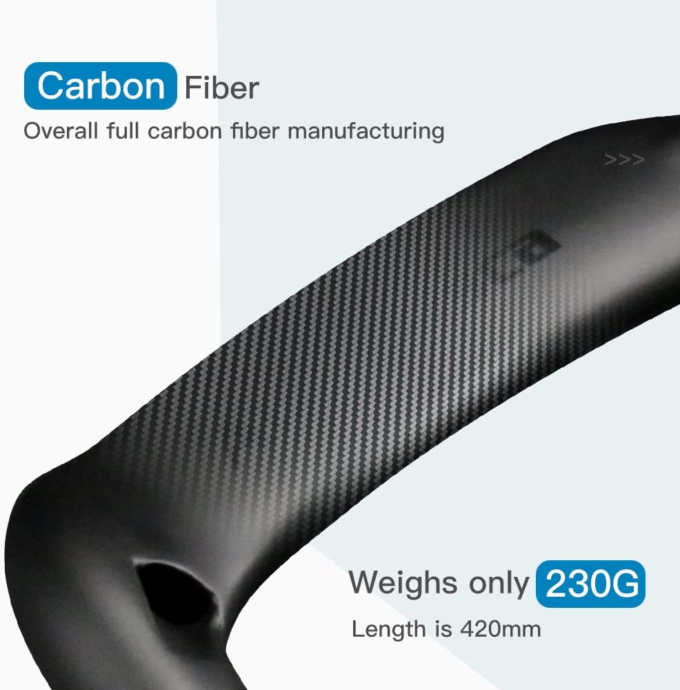 Alfa Pasca Manubrio Bici Corsa Carbonio 31.8 UD Opaca - immagine 3