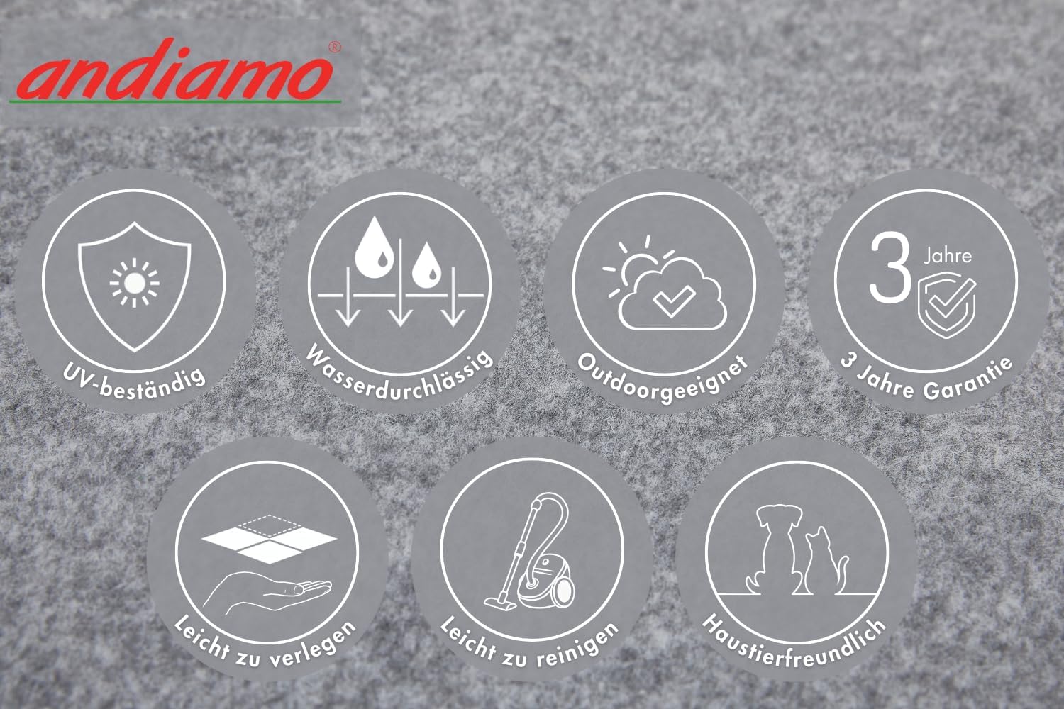 Andiamo Tappeto Erba Artificiale Field con Gommini 300cm - immagine 2