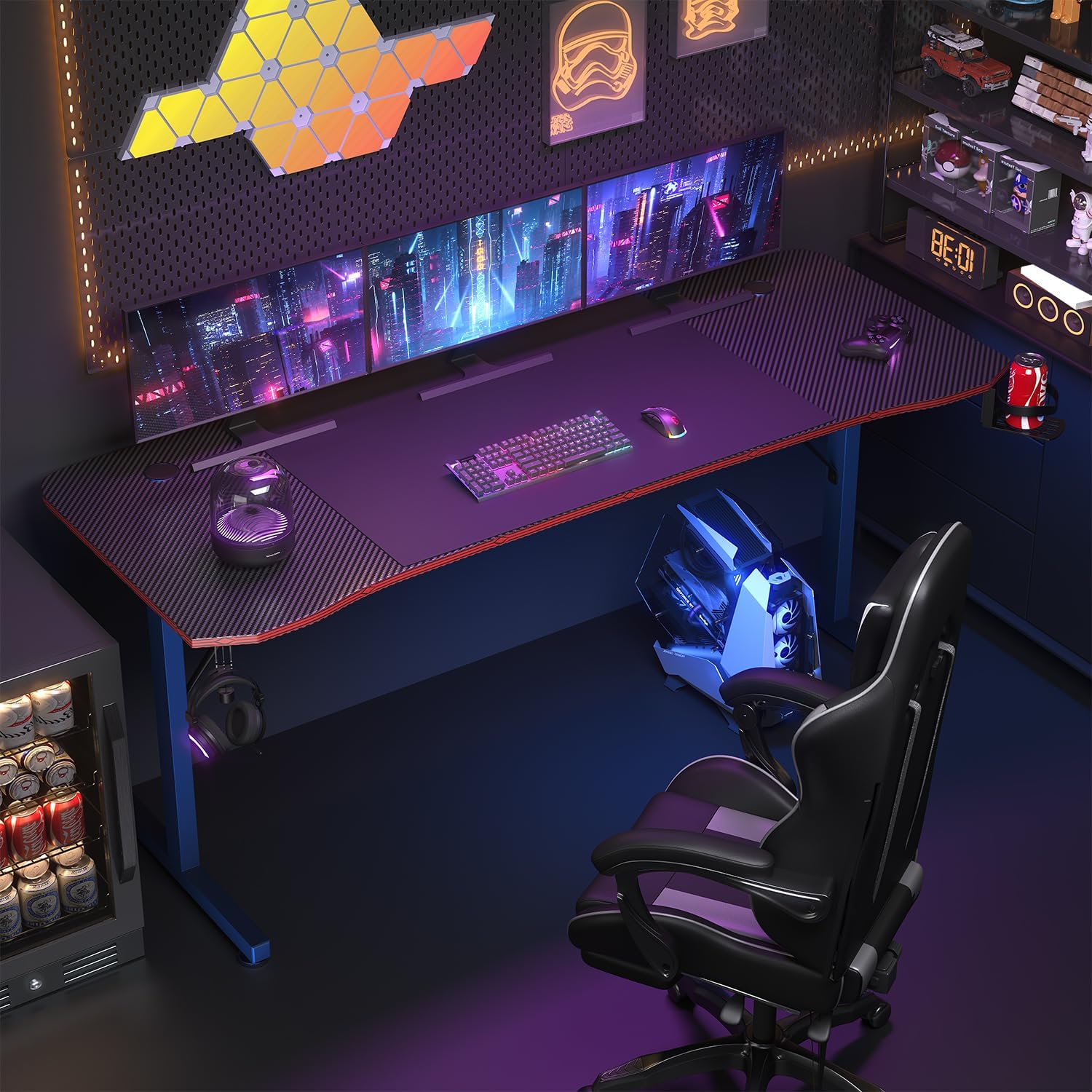 Jummico Tavolo da Gioco Grande 180x60 cm, Nero - immagine 2