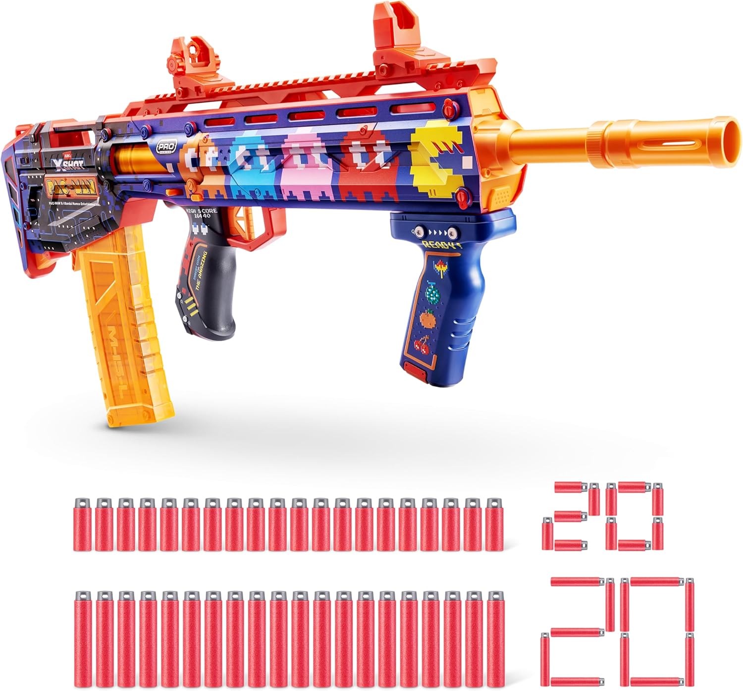 XSHOT SKINS Pro Series 1 Pac-Man Long Shot Blaster by ZURU - immagine 2