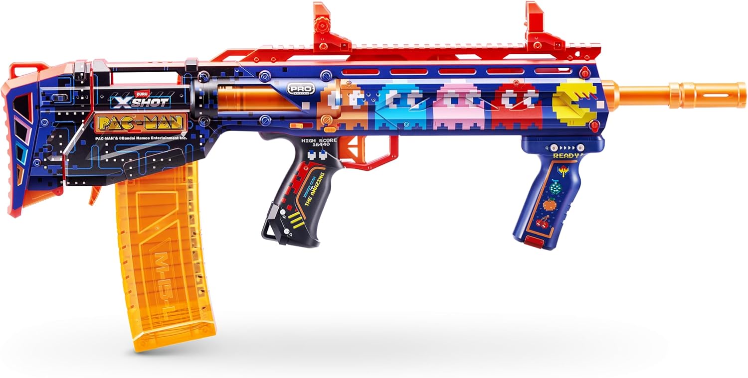 XSHOT SKINS Pro Series 1 Pac-Man Long Shot Blaster by ZURU - immagine 3
