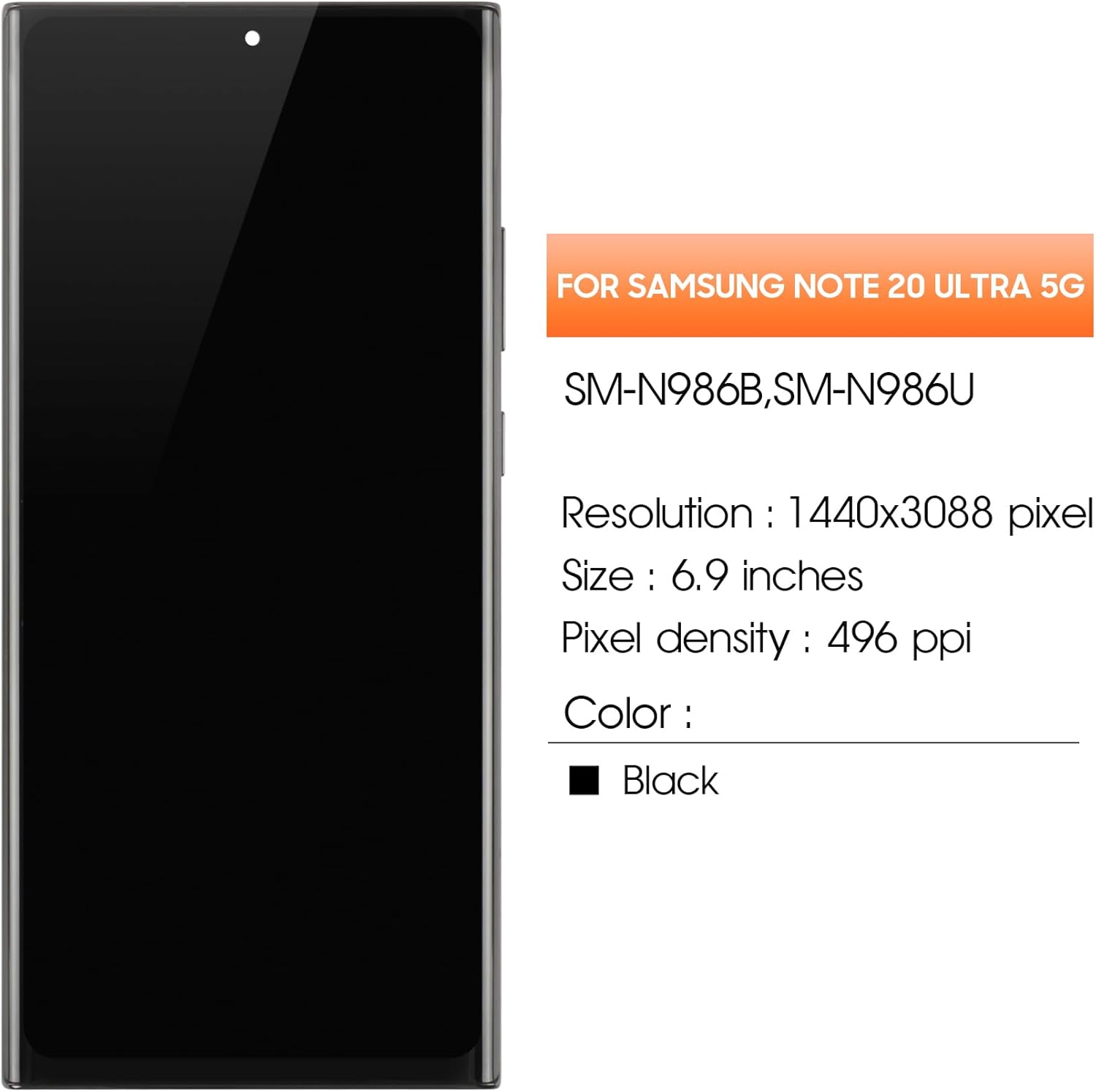 AGCUT Schermo LCD OLED per Samsung Note 20 Ultra 5G - immagine 2