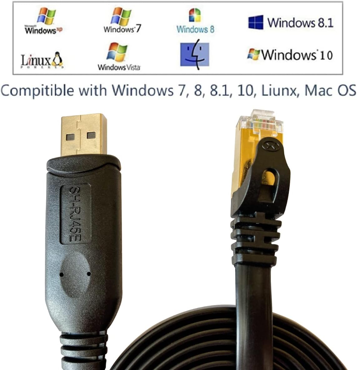DSD TECH SH-RJ45E Cavo da USB a console con chip CH340C per switch ...