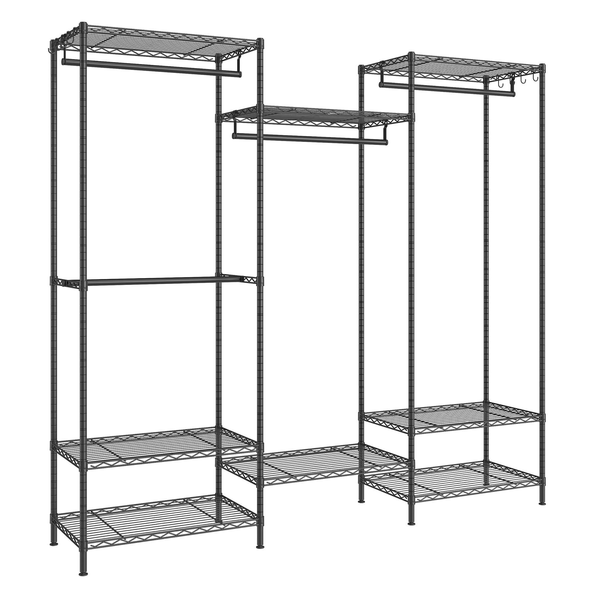 Songmics Armadio Guardaroba in Metallo, Nero Inchiostro