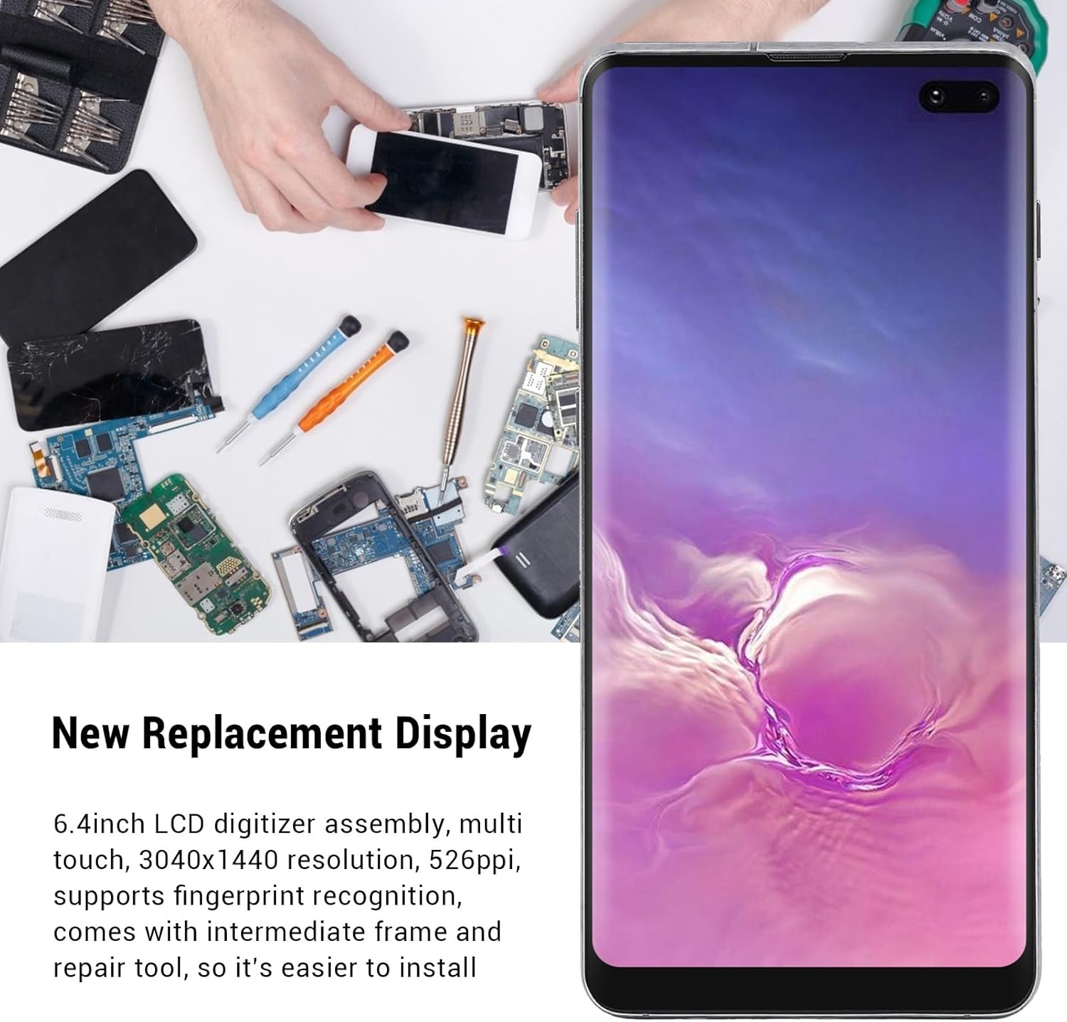 MENDUNER Schermo AMOLED per Galaxy S10 Plus 6,4" - immagine 3