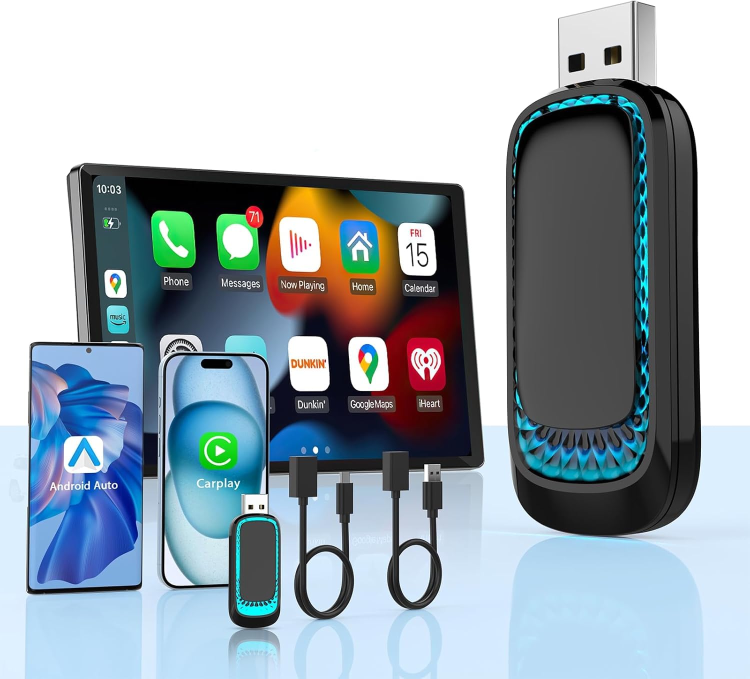 Adattatore Wireless CarPlay e Android Auto 2 in 1