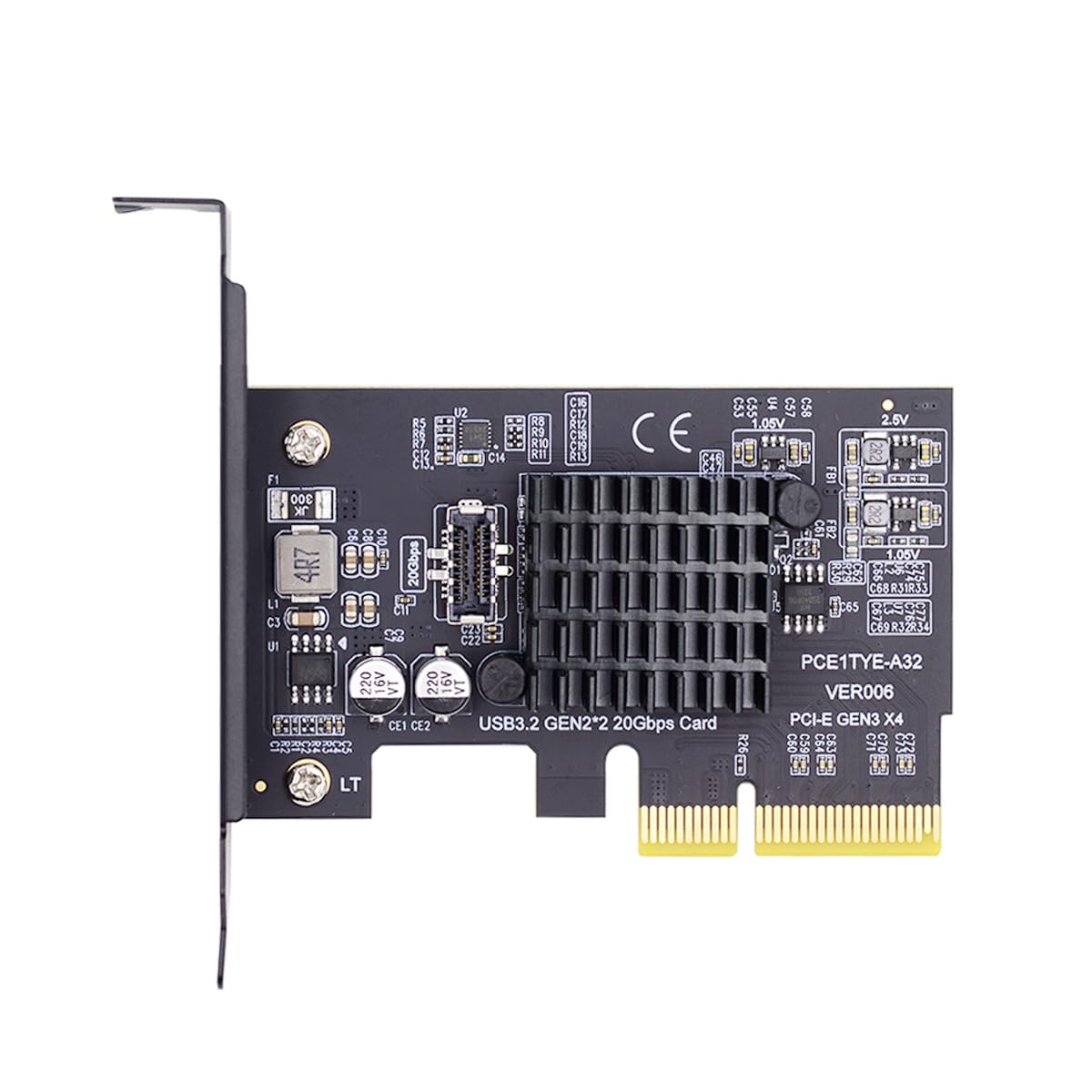 Xiwai Adattatore PCI-E 4X a USB 3.2 Gen2 Type-C/E