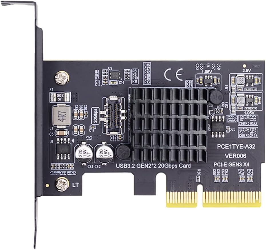 Xiwai Adattatore PCI-E 4X a USB 3.2 Gen2 Type-C/E - immagine 1