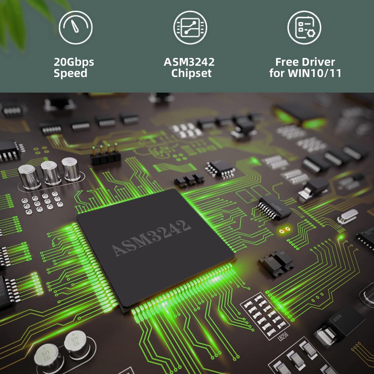 Xiwai Adattatore PCI-E 4X a USB 3.2 Gen2 Type-C/E - immagine 8