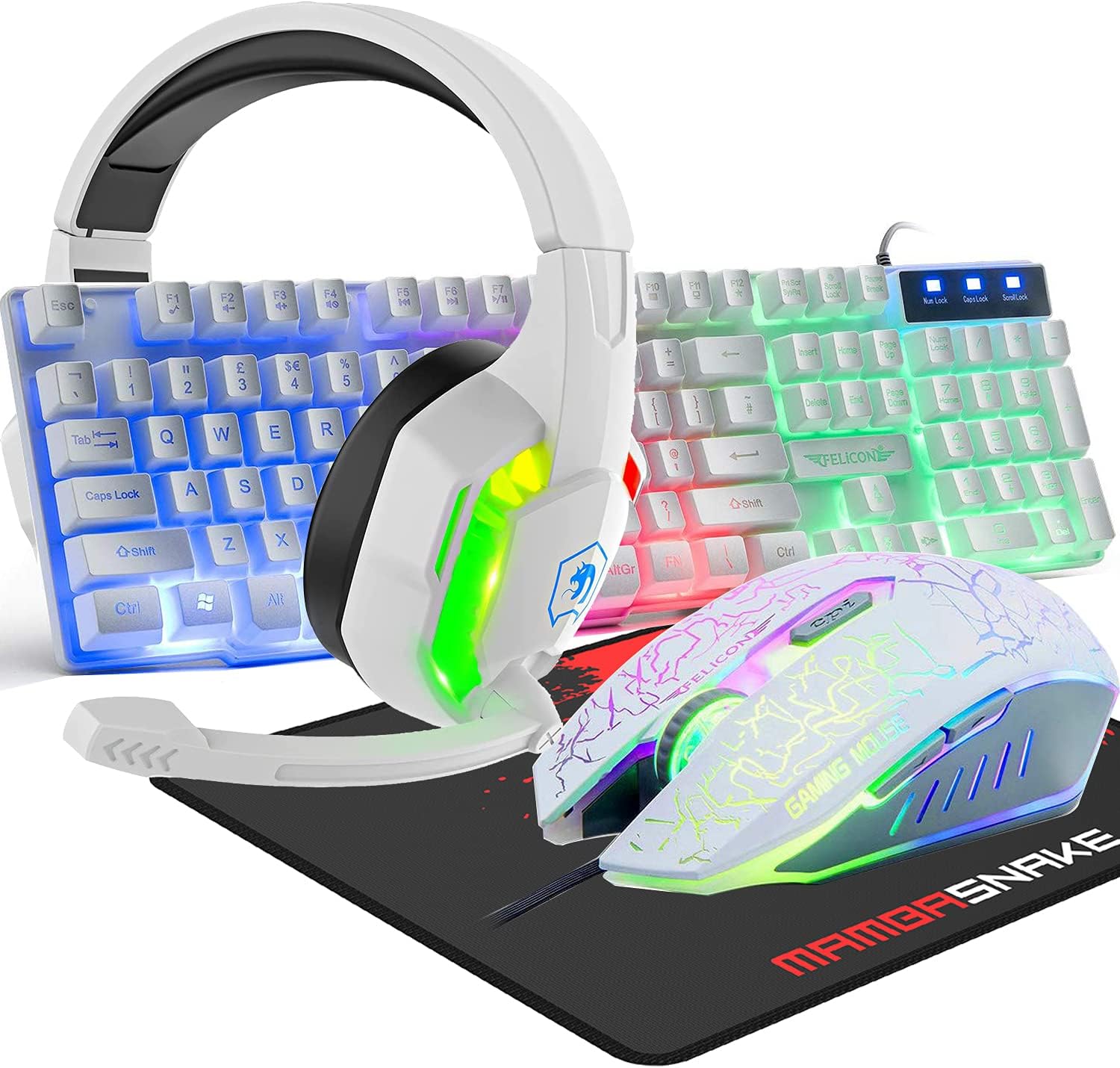 Tastiera Gaming con Cavo e Cuffie Combo Multi-RGB - immagine 1