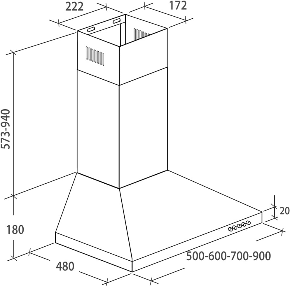 Candy Cappa Aspirante CCE119/1X DE 90cm, Acciaio Inox - immagine 6
