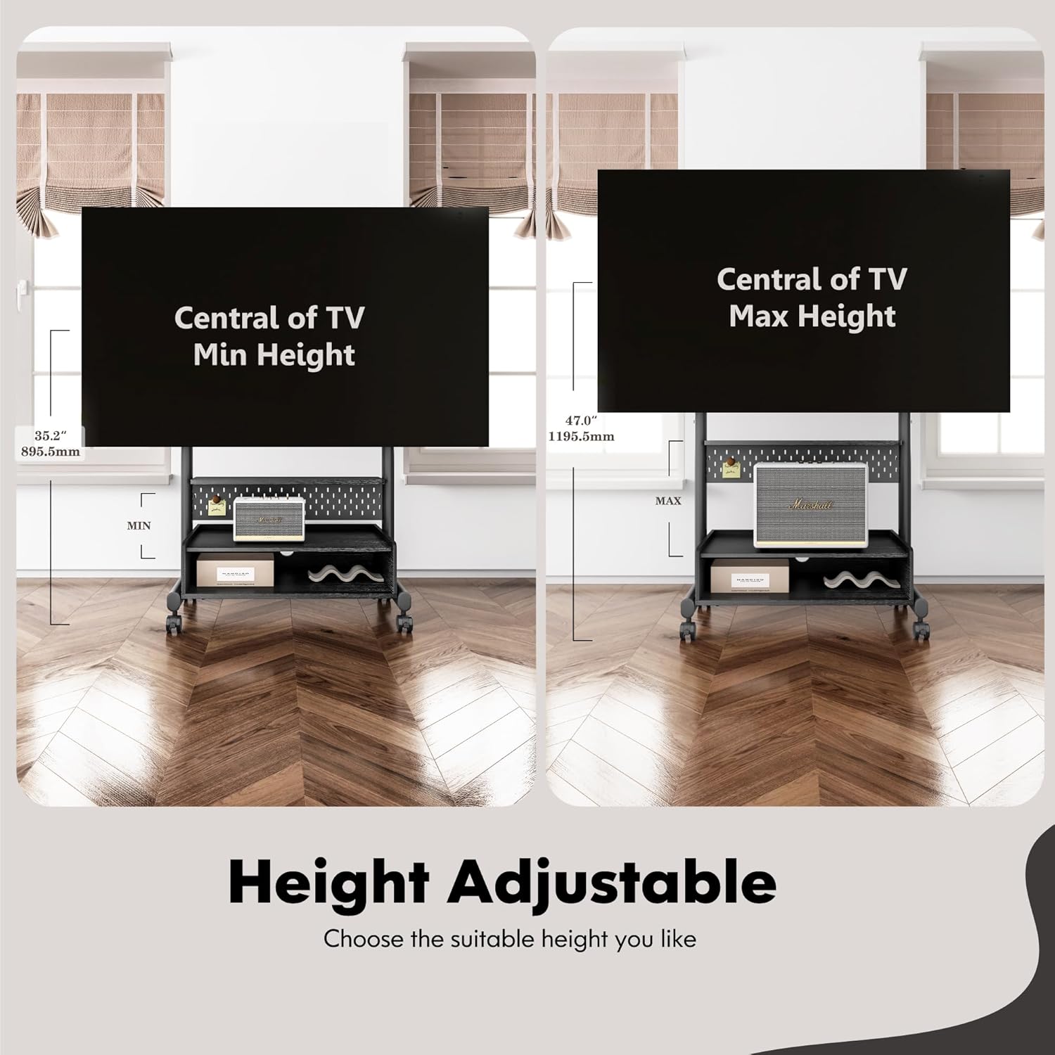 Fitueyes Supporto TV con Ruote per 40-85 pollici - immagine 4