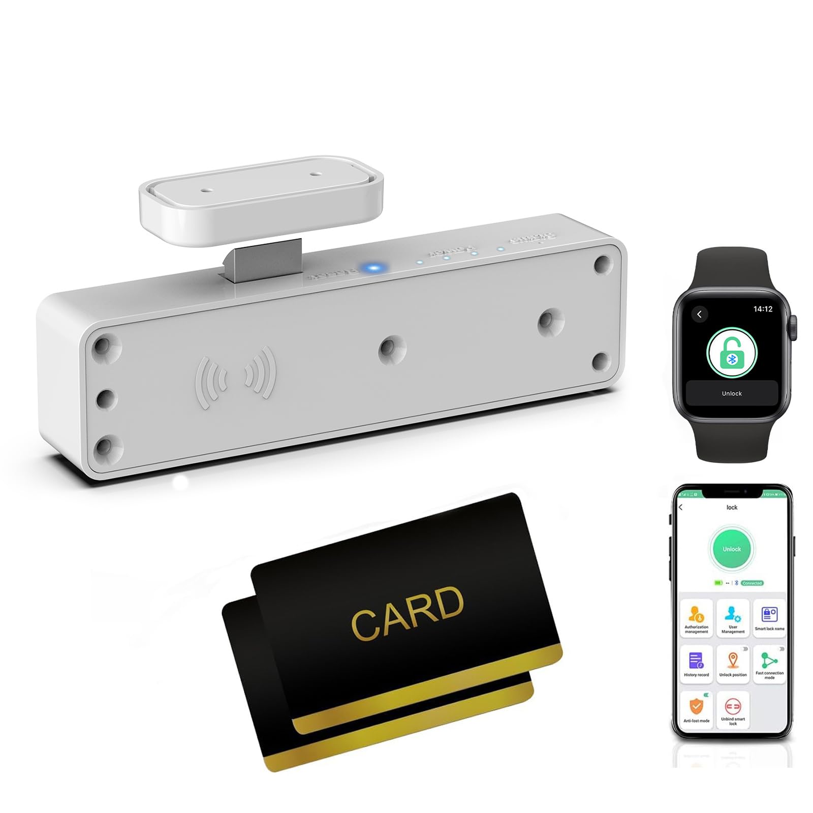 Elinksmart Serratura per Armadio RFID NFC Sottile