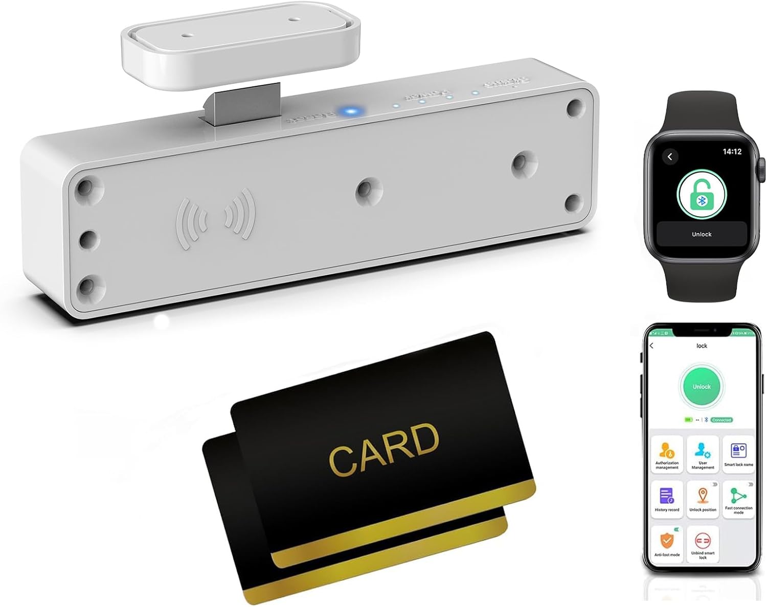 Elinksmart Serratura per Armadio RFID NFC Sottile - immagine 1