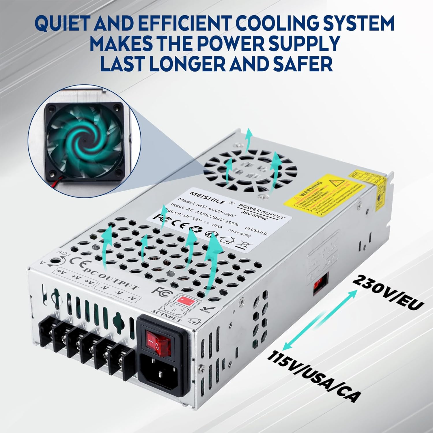 Alimentatore Trasformatore 36V 16.6A 600W - immagine 5