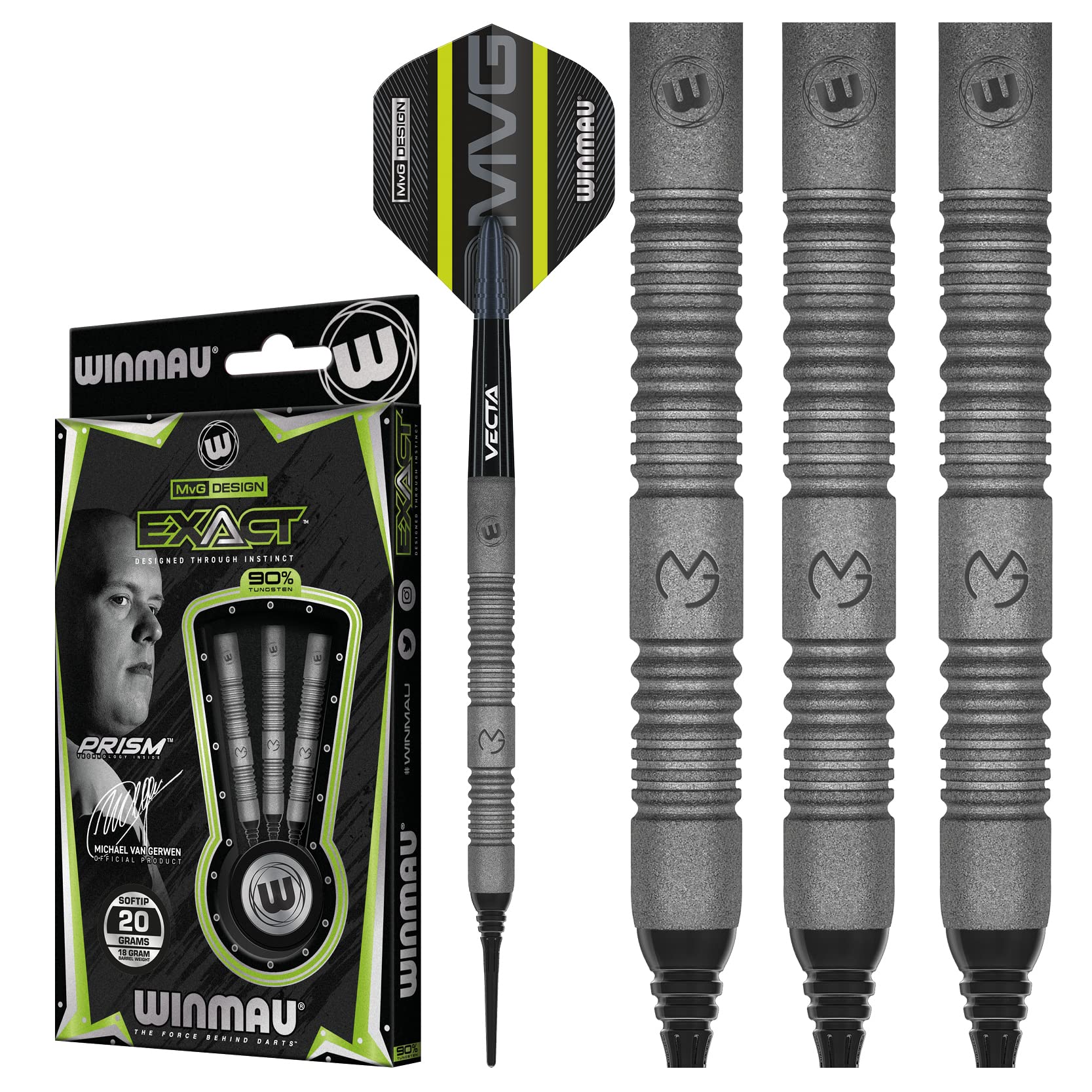 WINMAU Michael Van Gerwen MvG ExAct 18g Softip Darts
