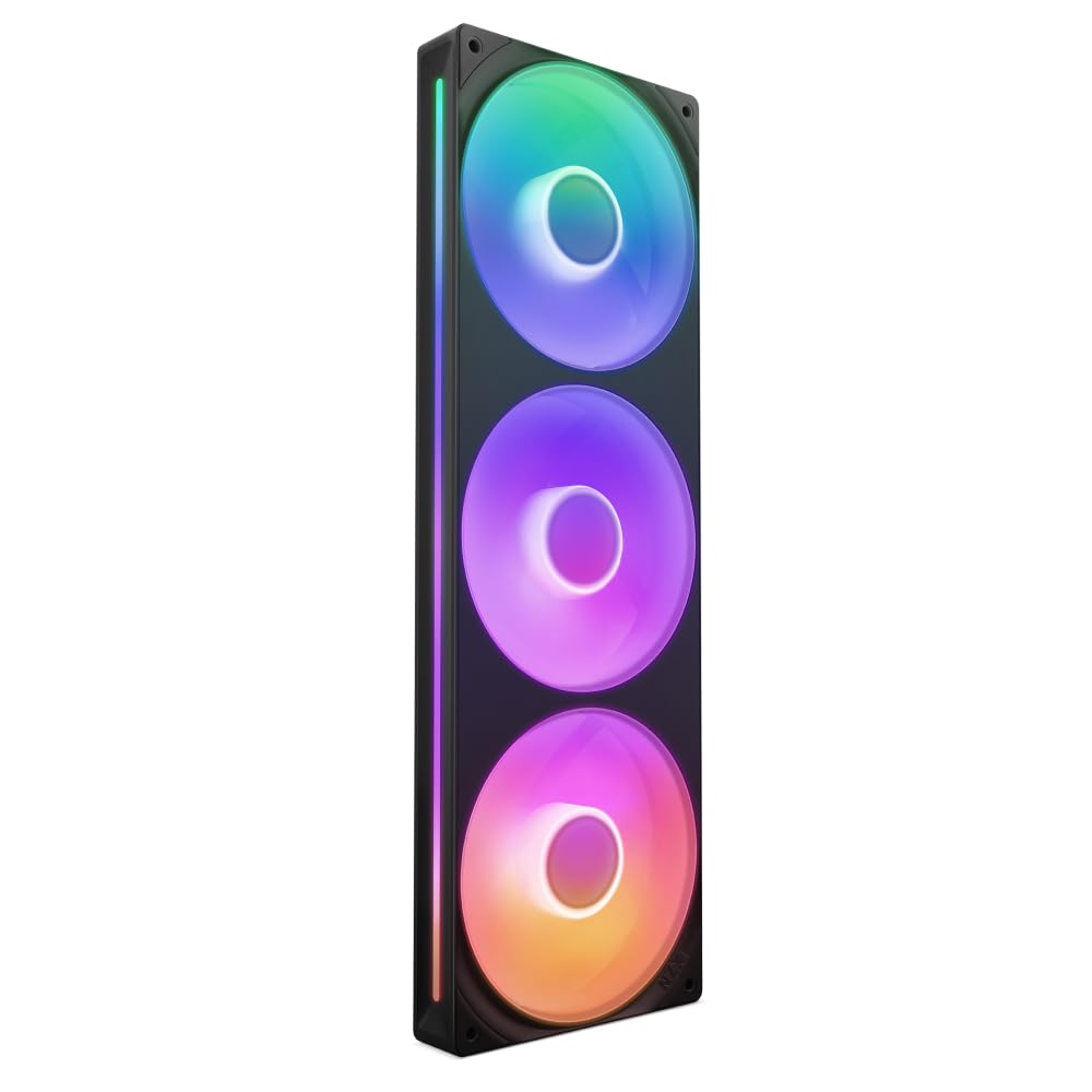 Nzxt F360 RGB Core - Telaio 360mm con 3 Ventole RGB 120mm, Nero