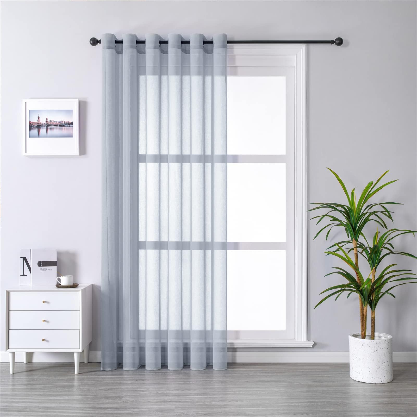 Mrtrees Tenda per Salotto Elegante Grigia 140x350 CM