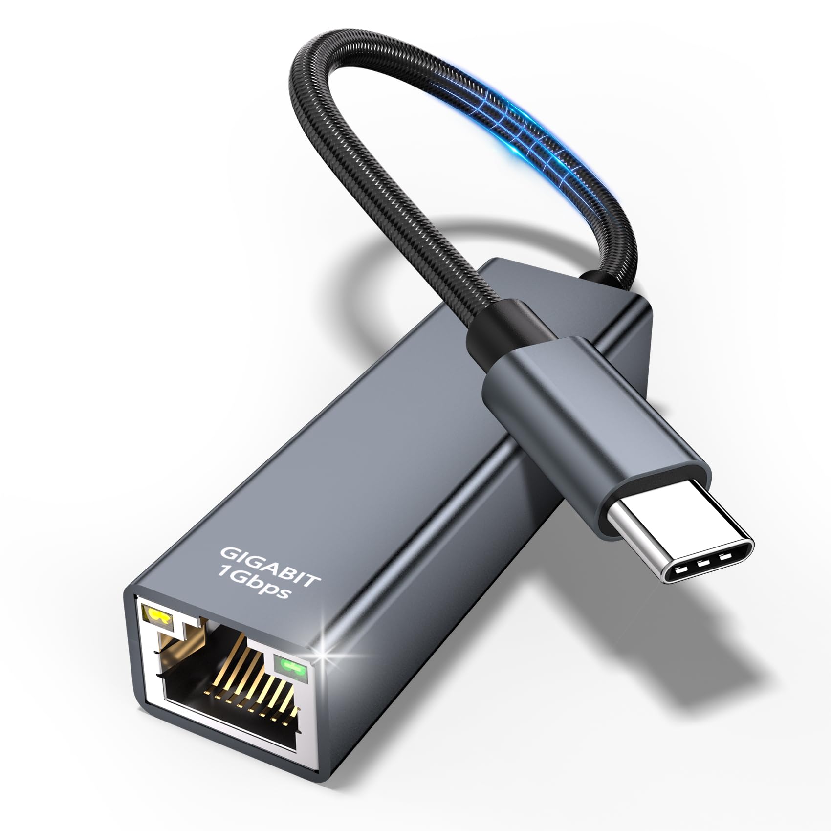 Adattatore USB-C A Ethernet RJ45 100 Mbps | Cavo Di Rete Per Laptop, Tablet E Smartphone – Alluminio, Plug-and-Play